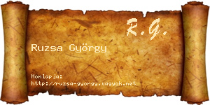 Ruzsa György névjegykártya