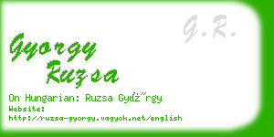 gyorgy ruzsa business card